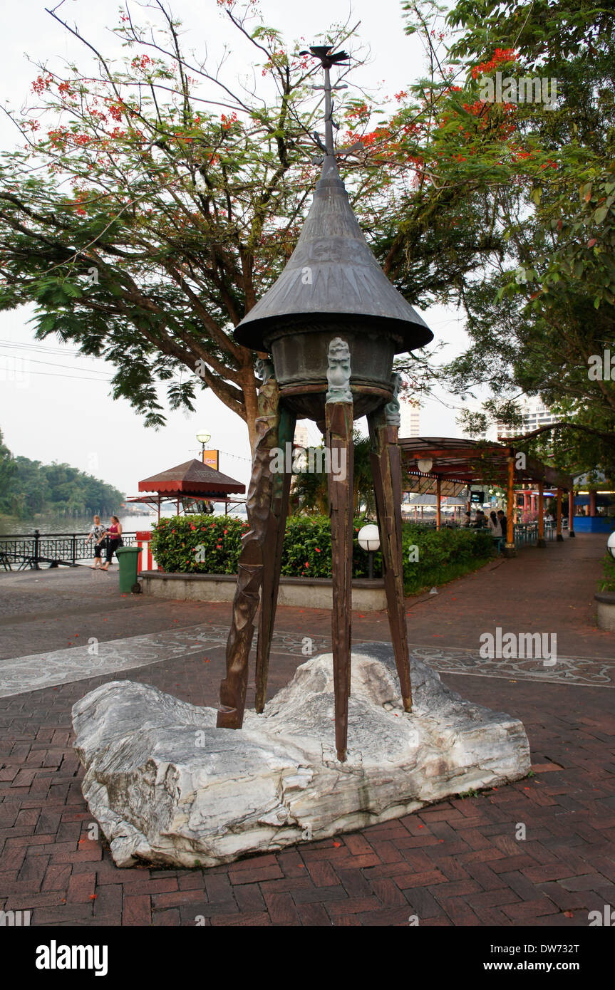 a monument at the Waterfront, Kuching, Sarawak Stock Photo