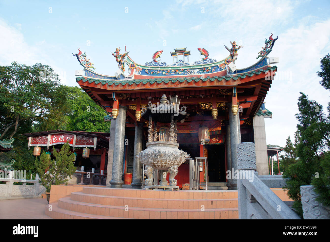 Tua Pek Kong Temple is the oldest Chinese temple in Kuching, located on Jln Tunku Abdul Rahman Stock Photo