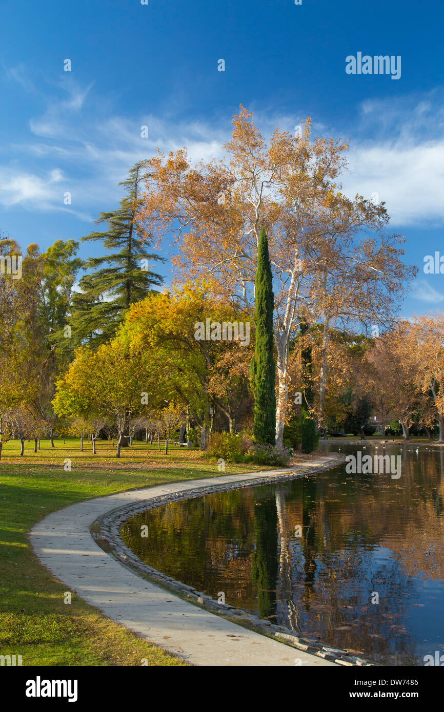 Fall colors in William Land Park, Sacramento, California Stock Photo