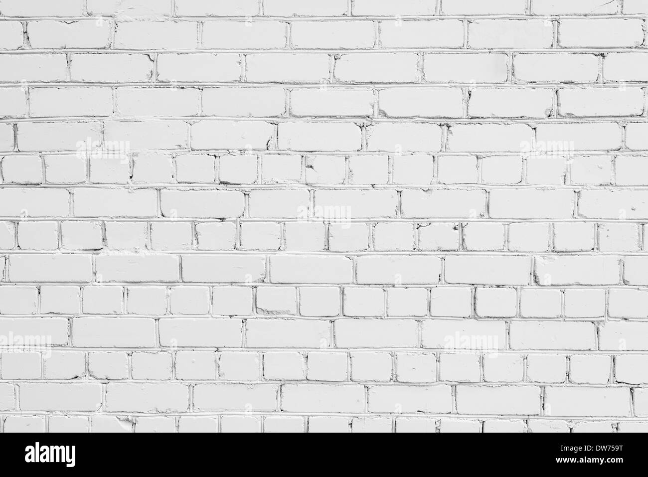 White brick wall background, texture Stock Photo