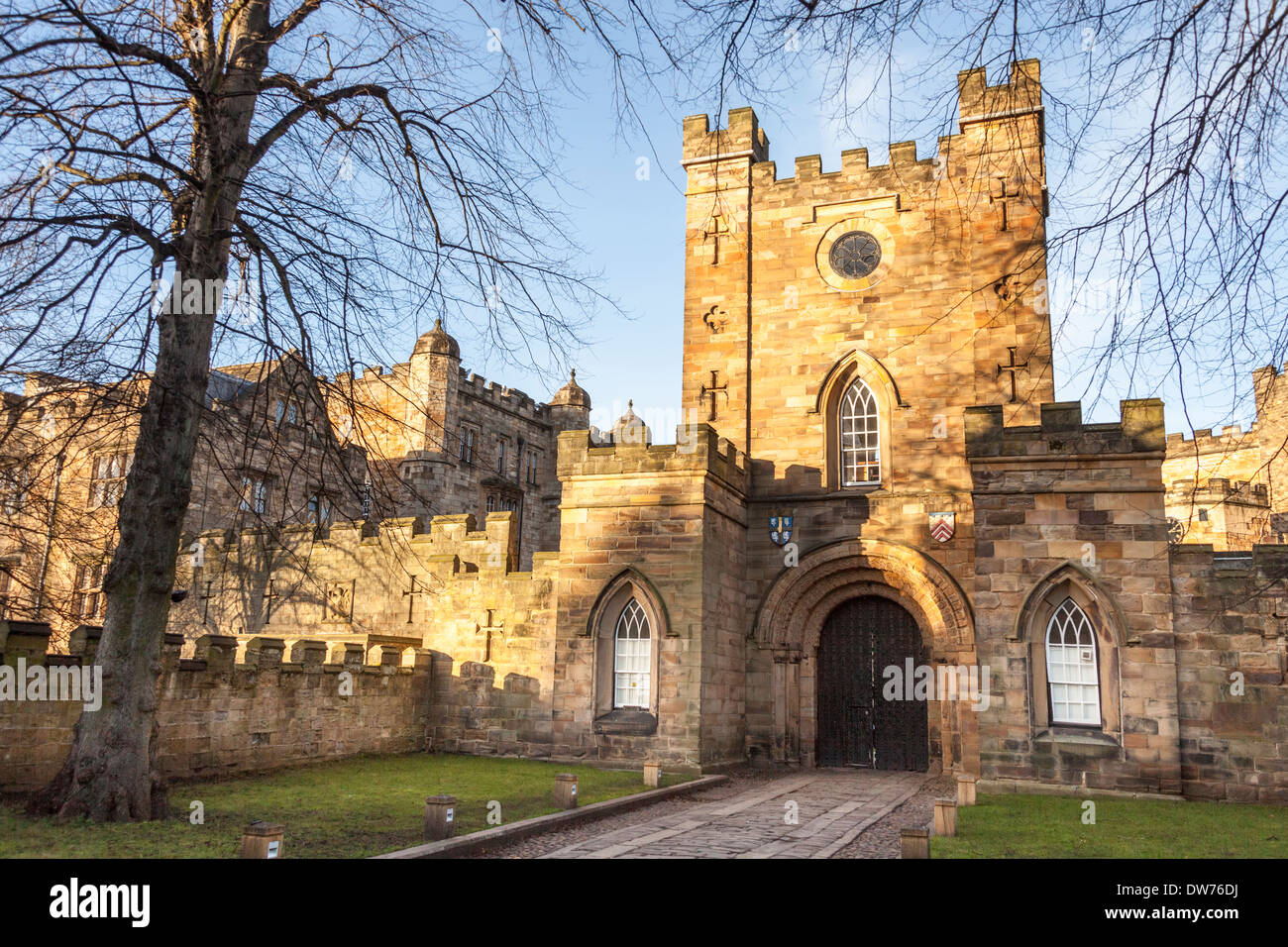 Entrance to Durham Castle, Durham, County Durham, England Stock Photo