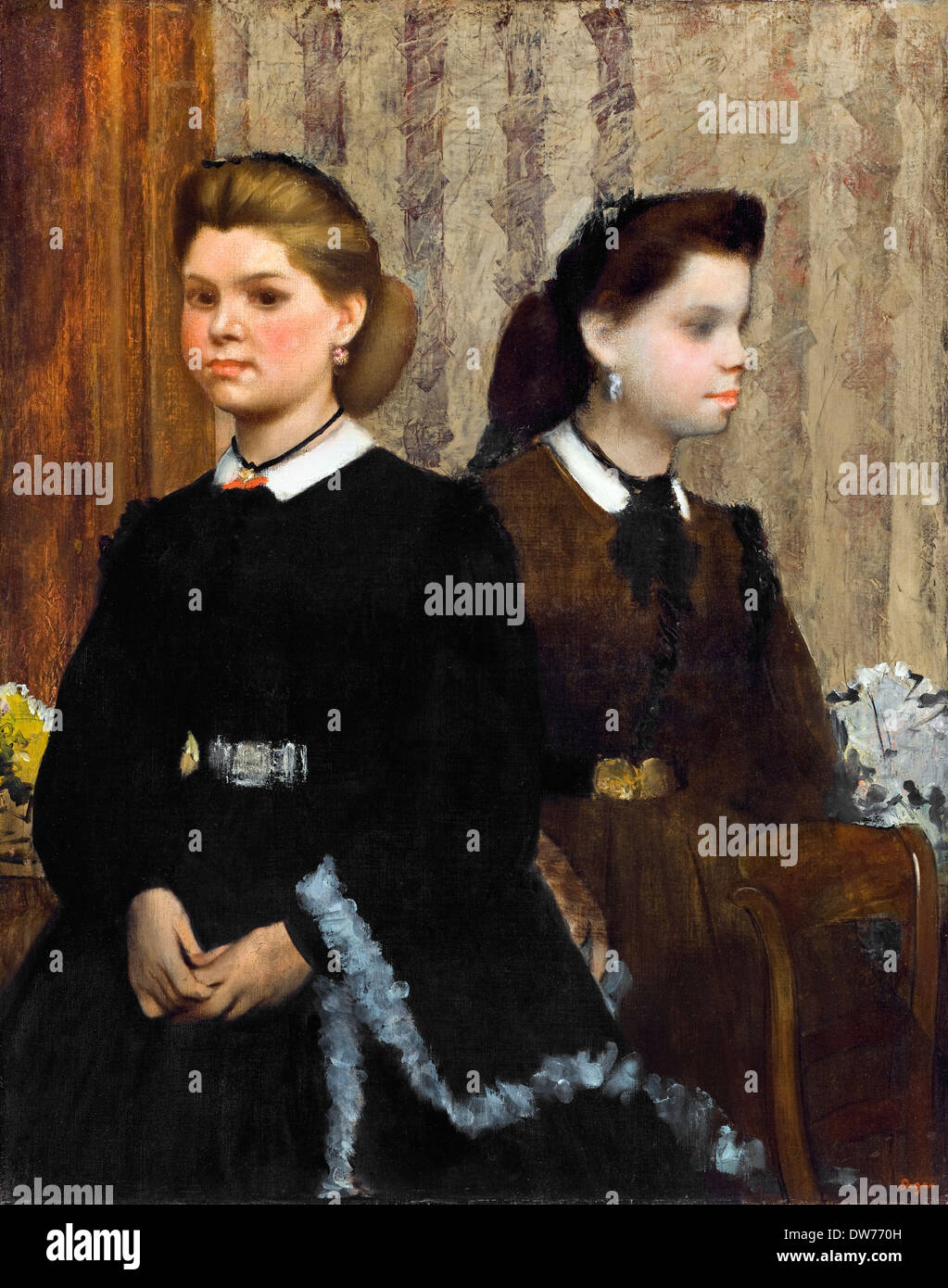 Edgar Degas, The Bellelli Sisters 1865-1866 Oil on canvas. Los Angeles County Museum of Art, USA. Stock Photo