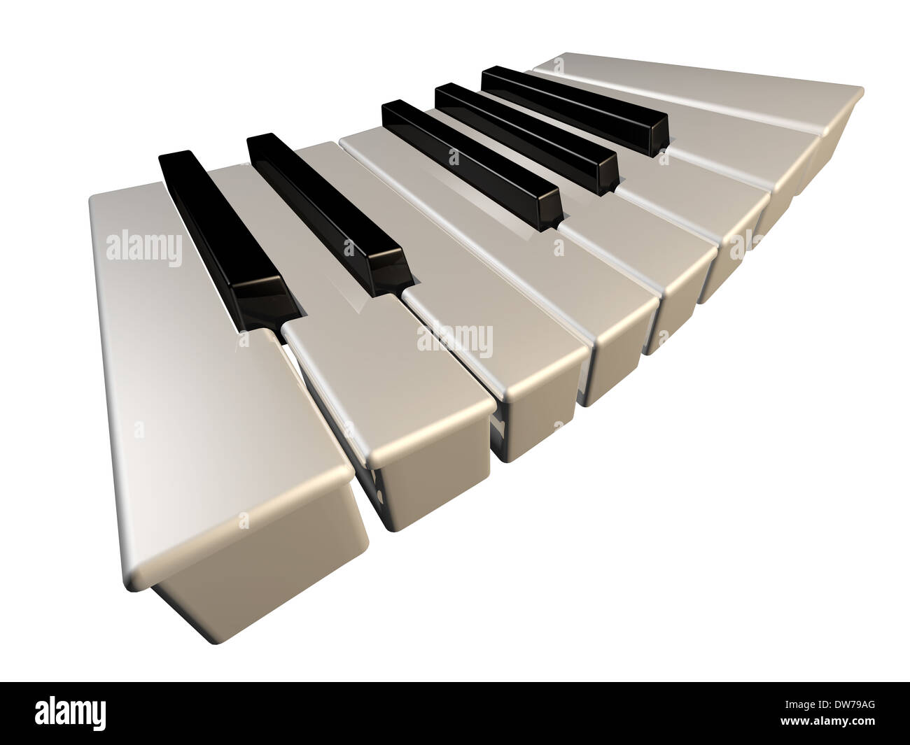 Amazing piano keys isolated Stock Photo