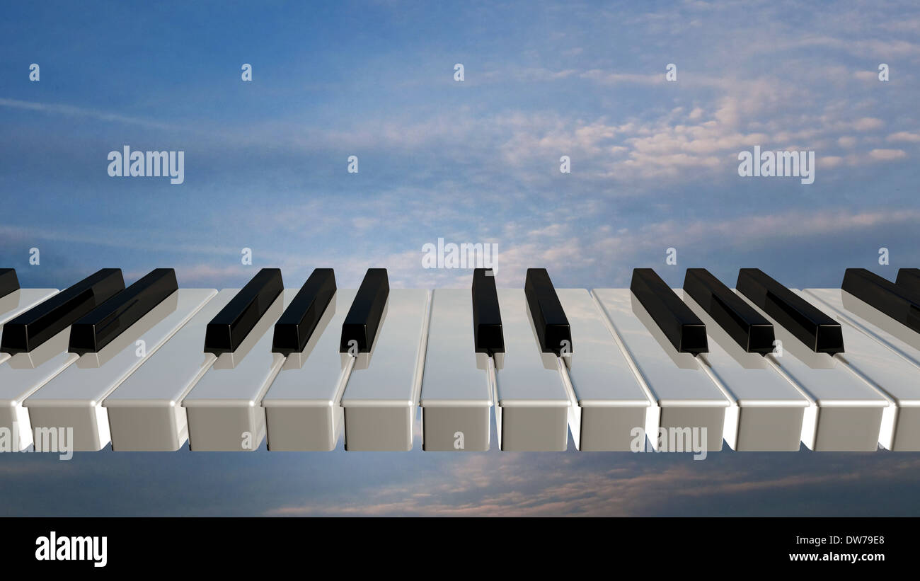 Keys keyboard wavy musical hi-res stock photography and images - Alamy