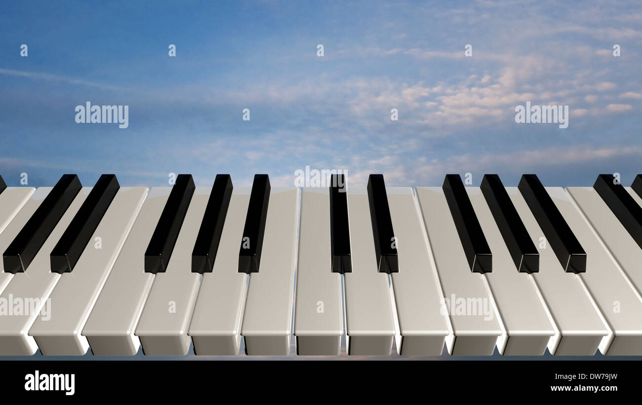 Keys keyboard wavy musical hi-res stock photography and images - Alamy