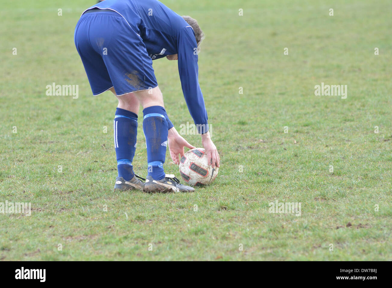 Bristol Downs League Amateur Football Match Stock Photo