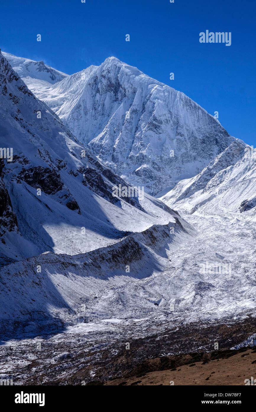 Manaslu North peak, Himalaya range, Nepal. Stock Photo