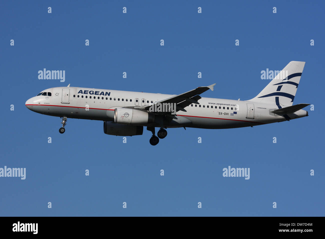 AEGEAN AIRLINES GREECE AIRBUS A320 Stock Photo