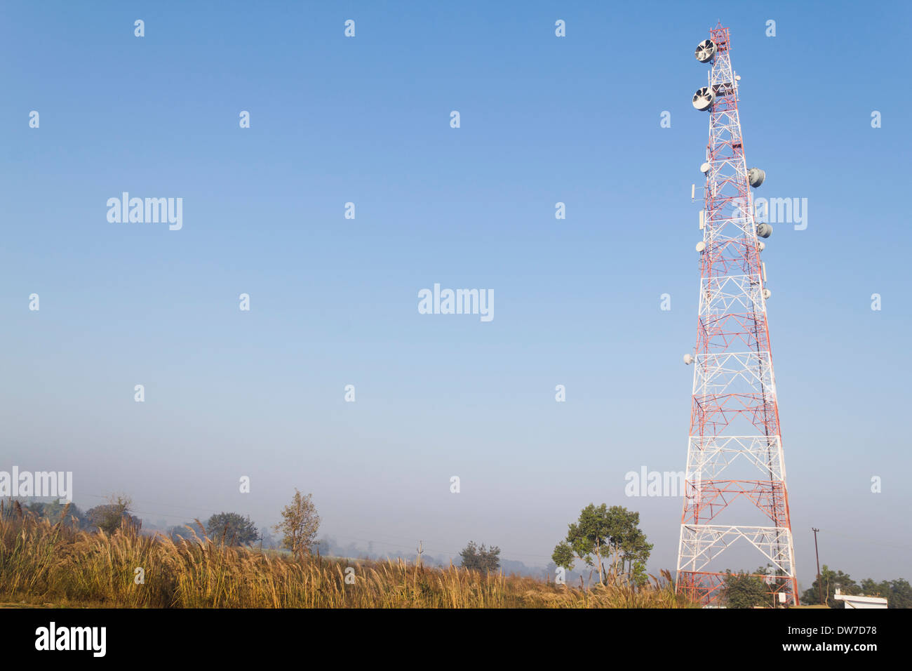 Cell tower and radio antennae Stock Photo Alamy