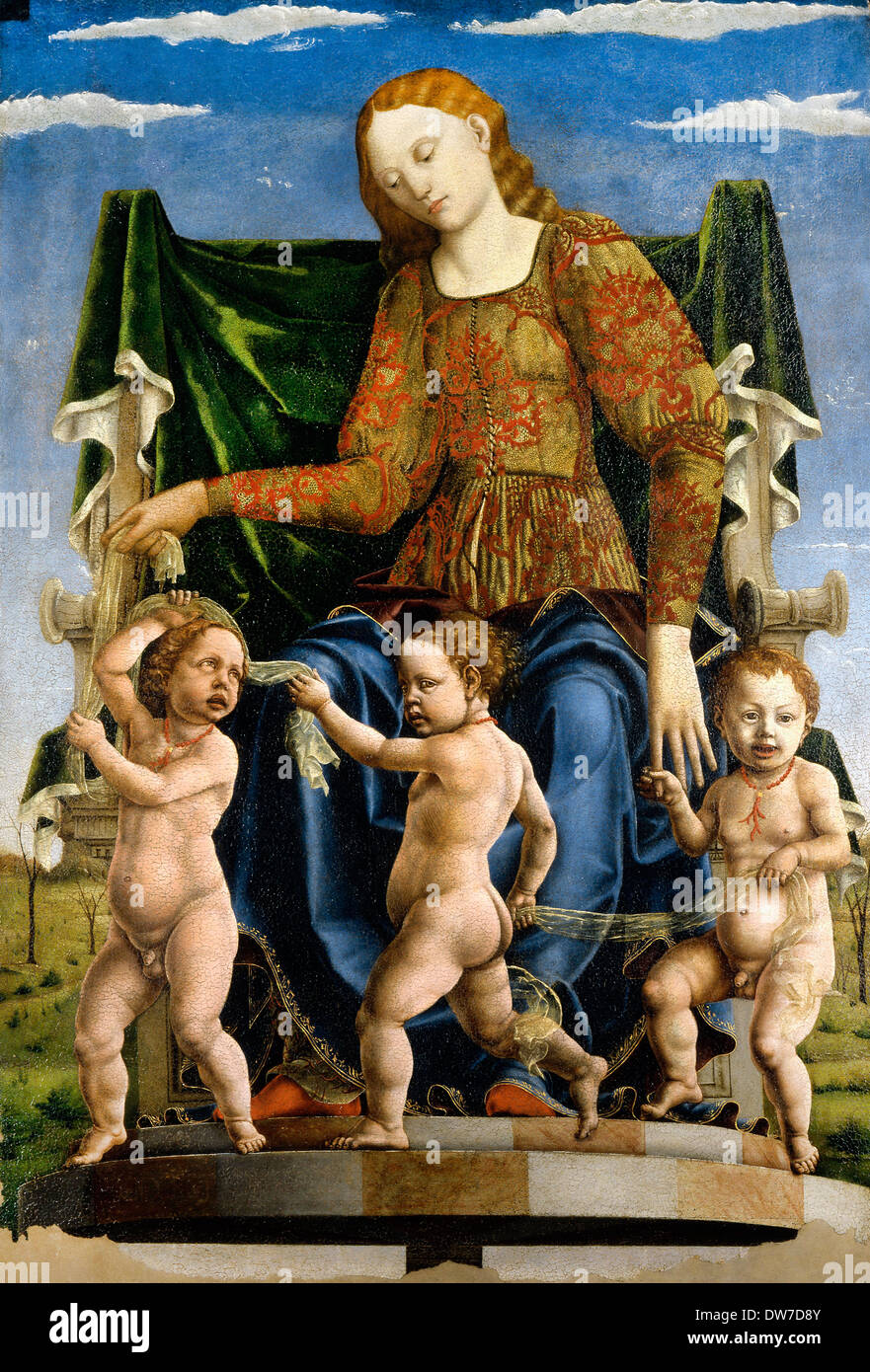 Cosimo Tura, The Muse Terpsichore 1450-1460 Oil on panel. Museo Poldi Pezzoli, Milan, Italy. Stock Photo