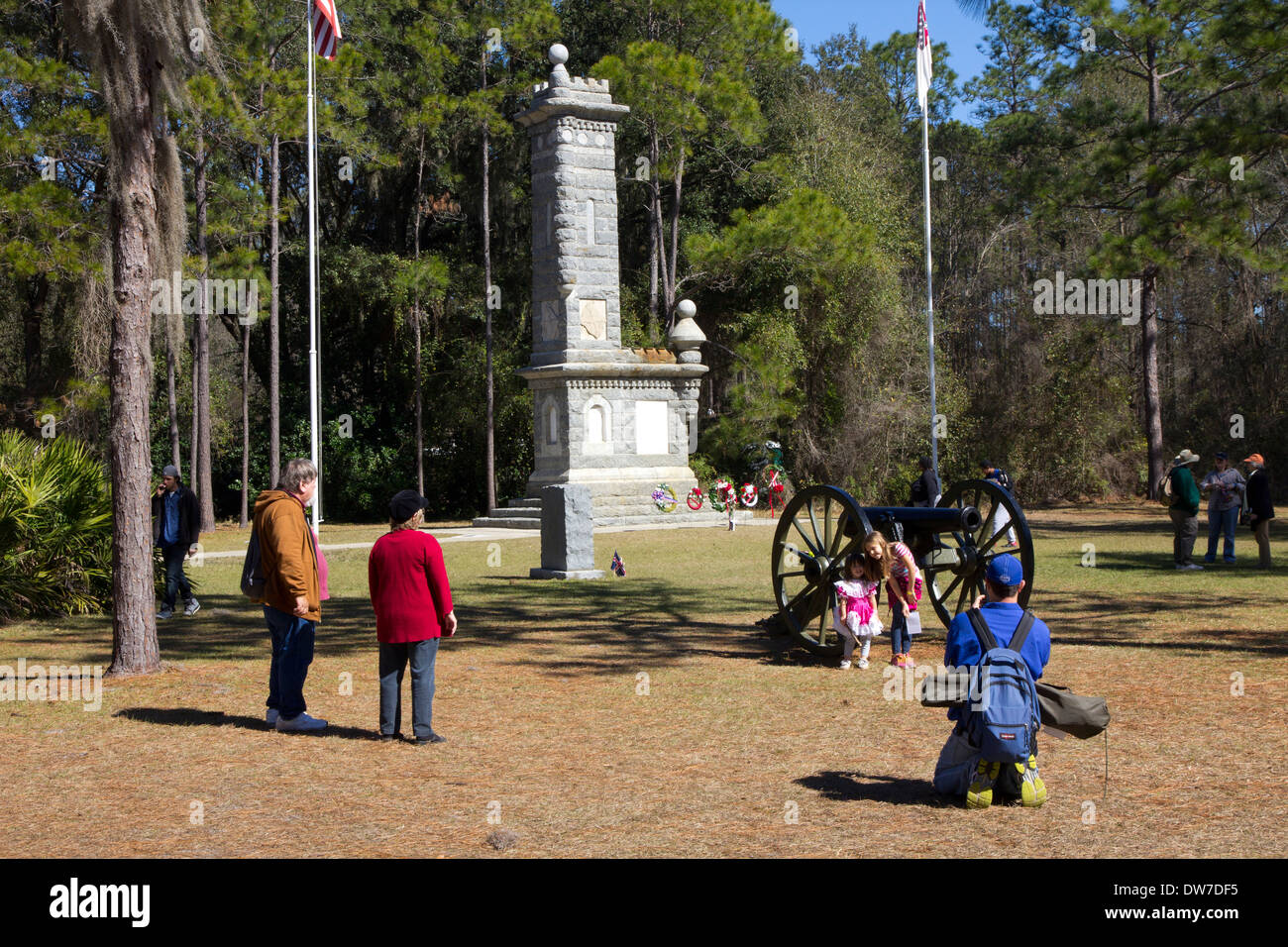 Stone monument to the Battle of Olustee, Olustee Battlefield Historic State Park, near Lake City