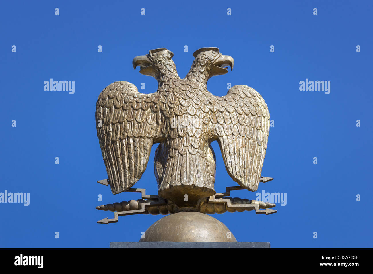 Doubleheaded eagle, heraldic symbol, Russia Stock Photo Alamy