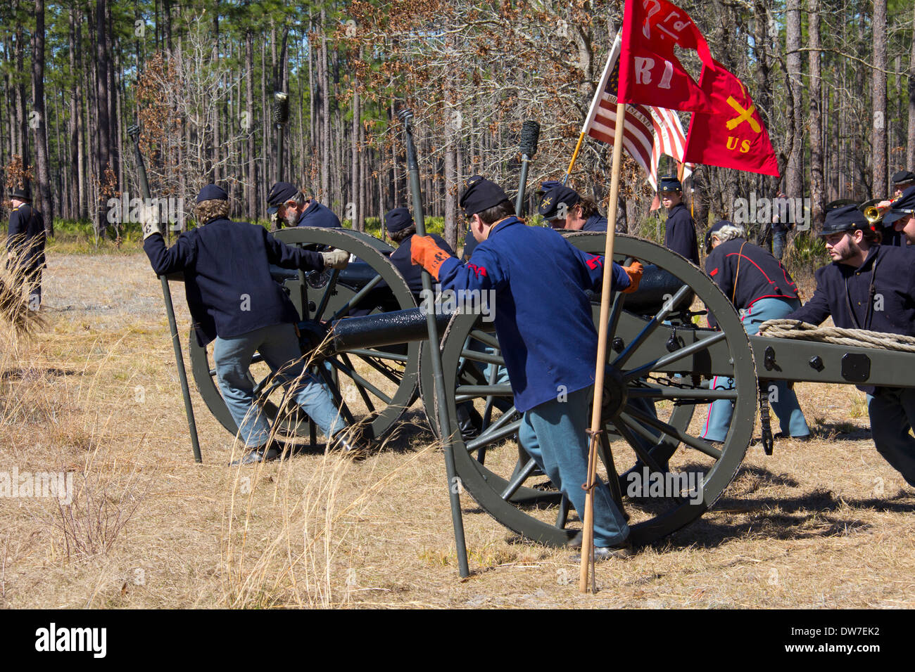Reenactment at Olustee Battlefield Historic State Park near Lake City