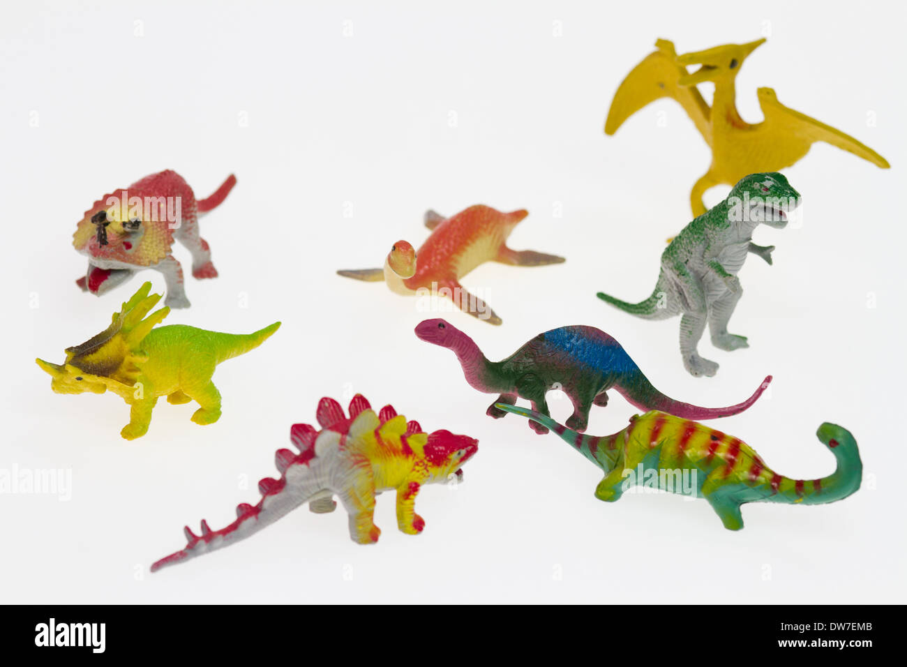 Small Toy Dinosaur Figurines Stock Photo Alamy