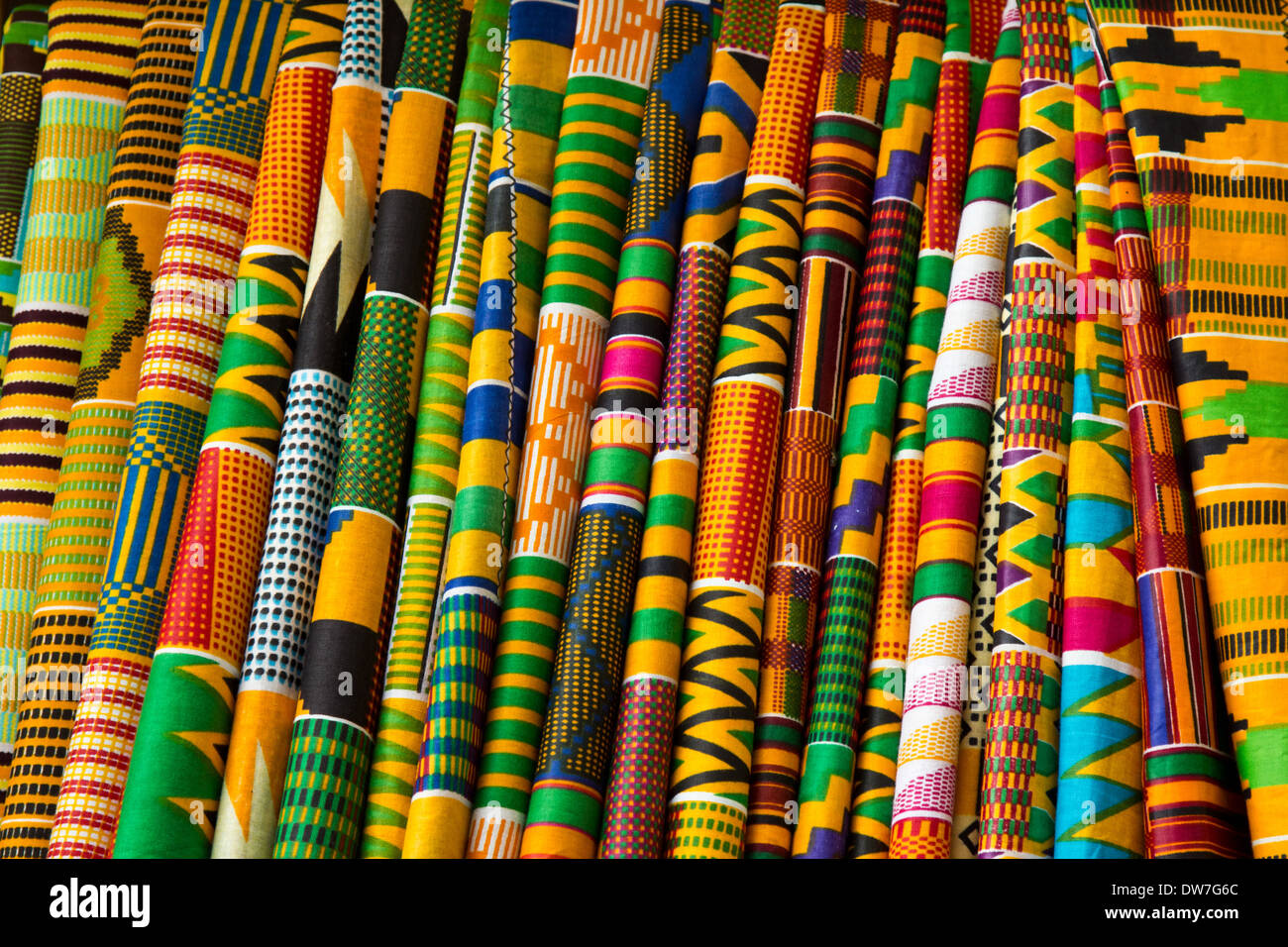 Kente cloth styles, Ghana Stock Photo