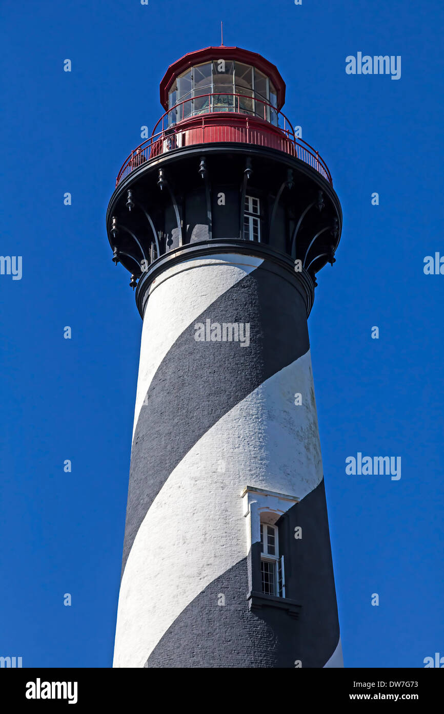 The Saint Augustine lighthouse built on Anastasia Island in 1874 and  designed by Paul J. Pelz, stands 165 feet (50 meters) tall Stock Photo -  Alamy