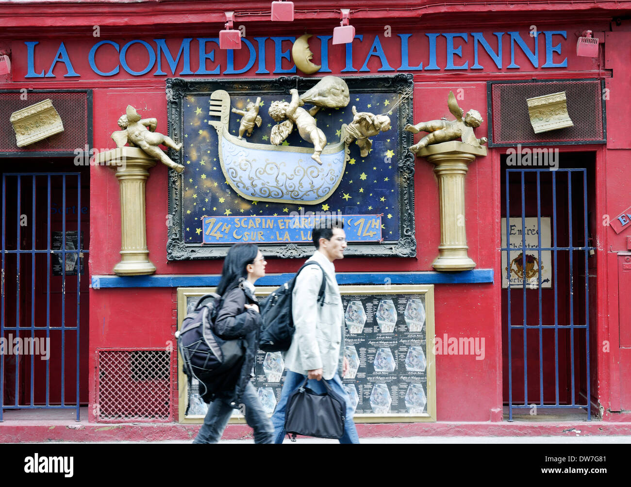 La Comedie Italienne, Montmartre,Paris Stock Photo