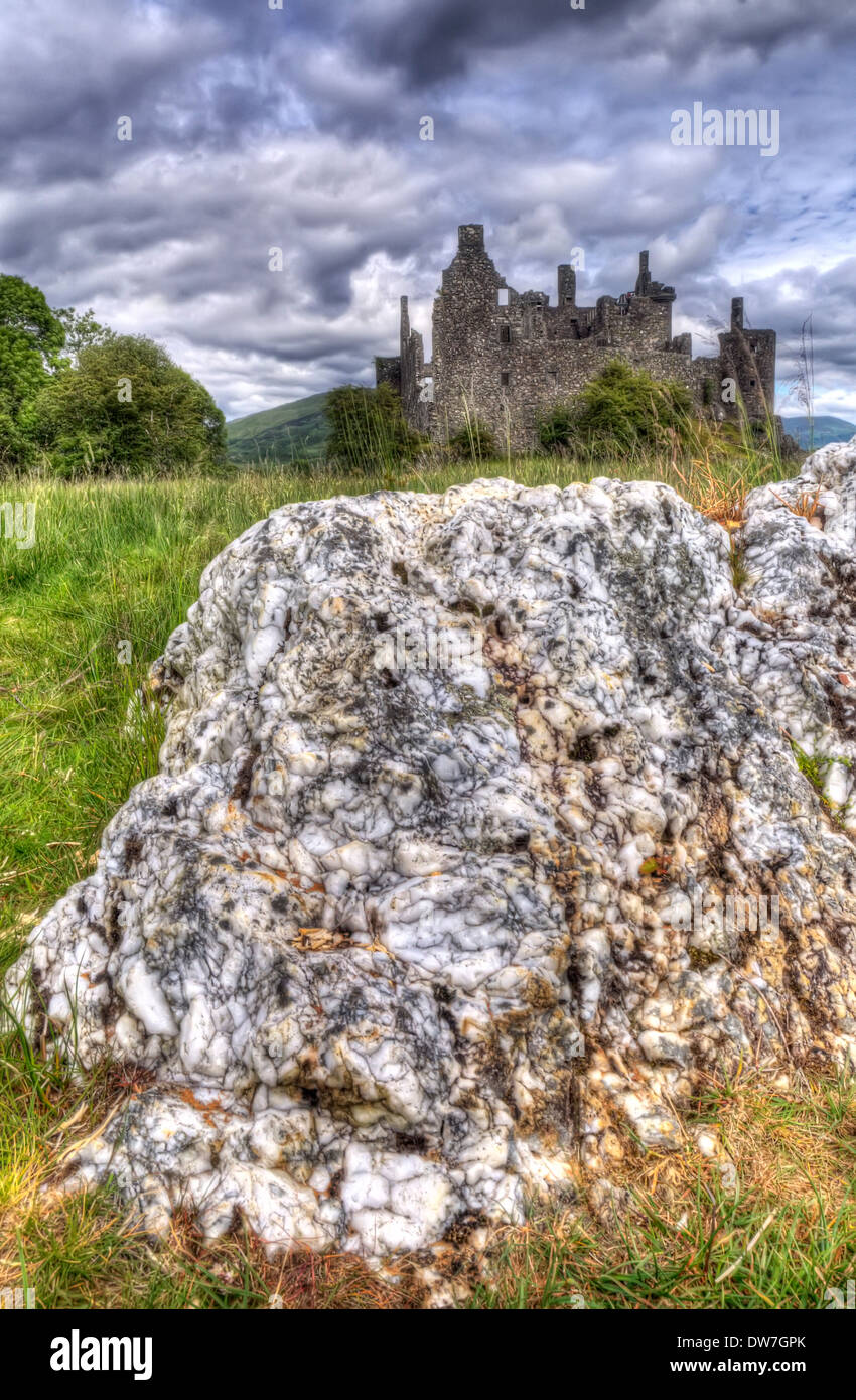 Kilchurn Castle in Scotland Stock Photo