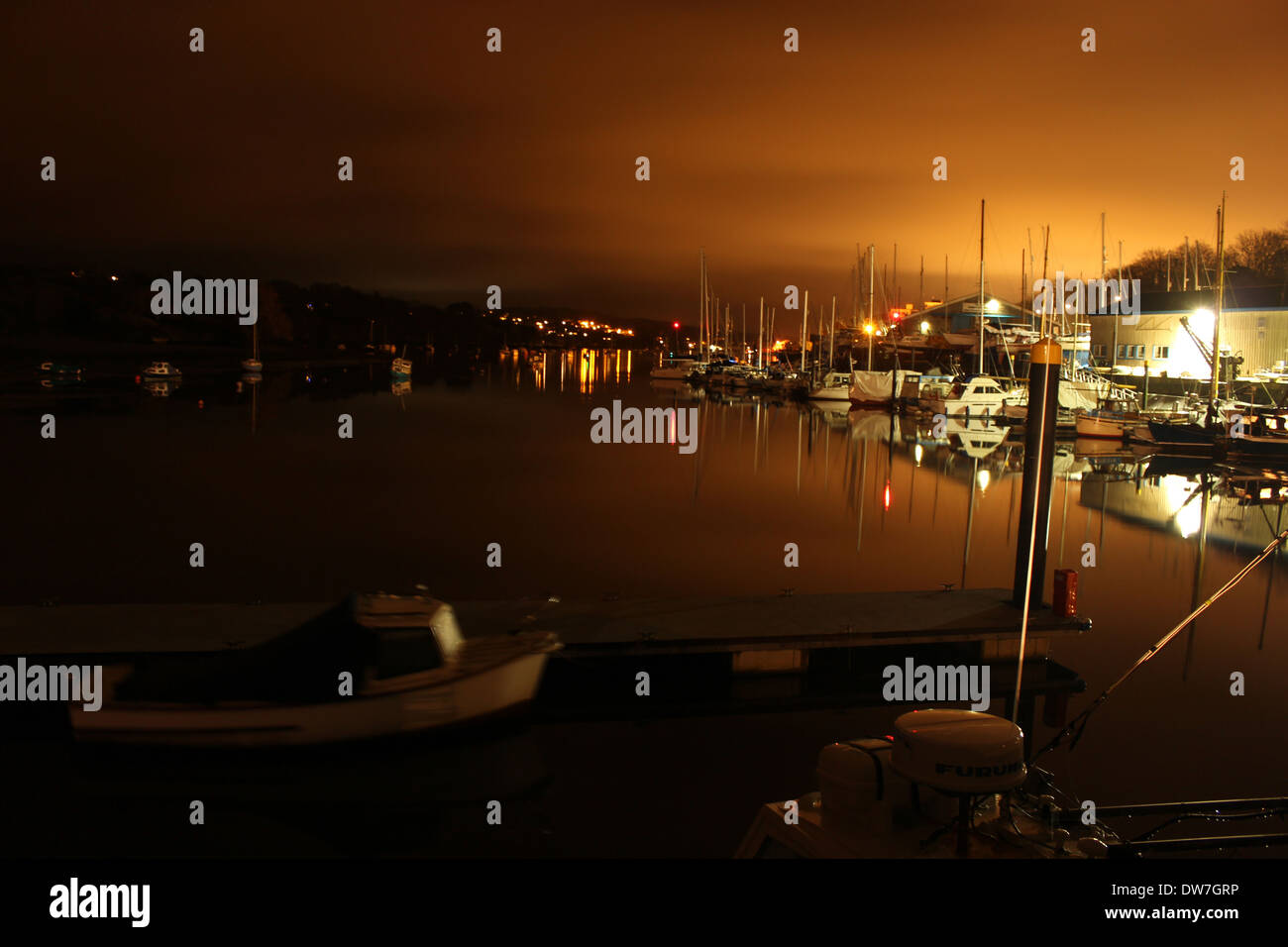 Penryn Dock Yard by Night, 02-03-2014 Stock Photo