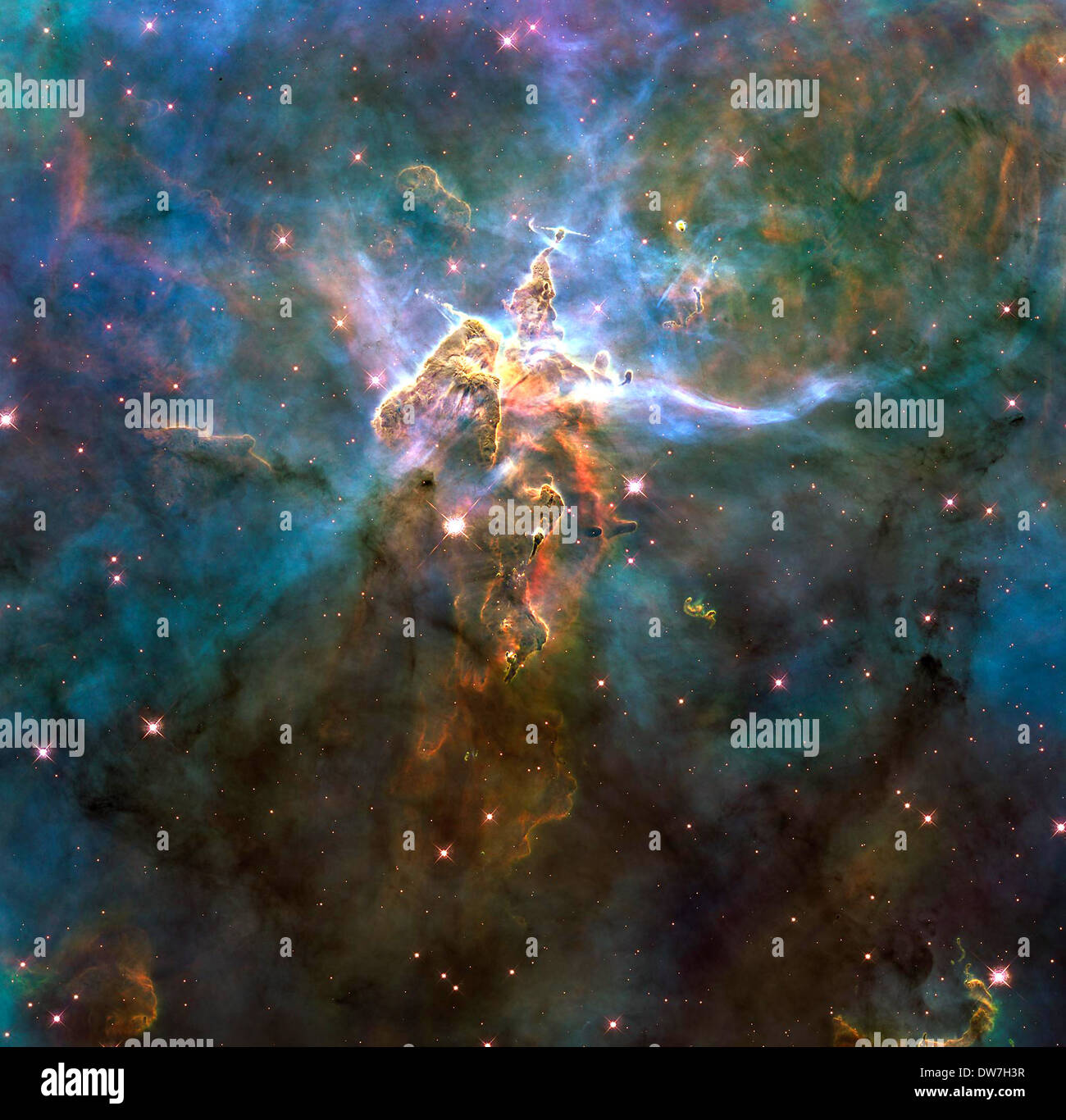 Carina Nebula Galaxy, NASA Hubble image of Carina Nebula Galaxy Stock Photo