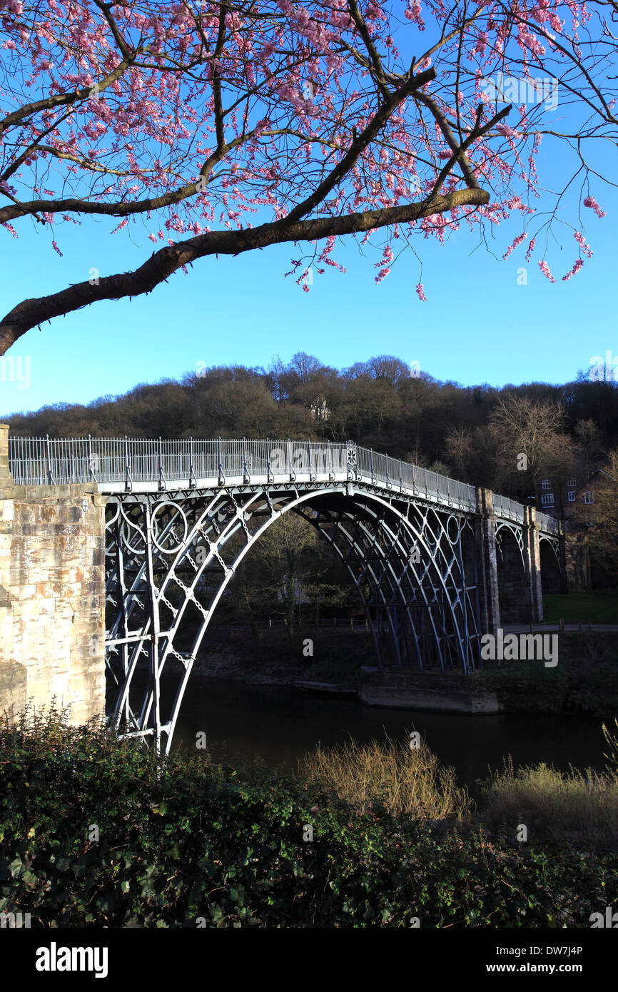 The first cast iron bridge in the world, crossing the river Severn, Coalbrookdale, Ironbridge