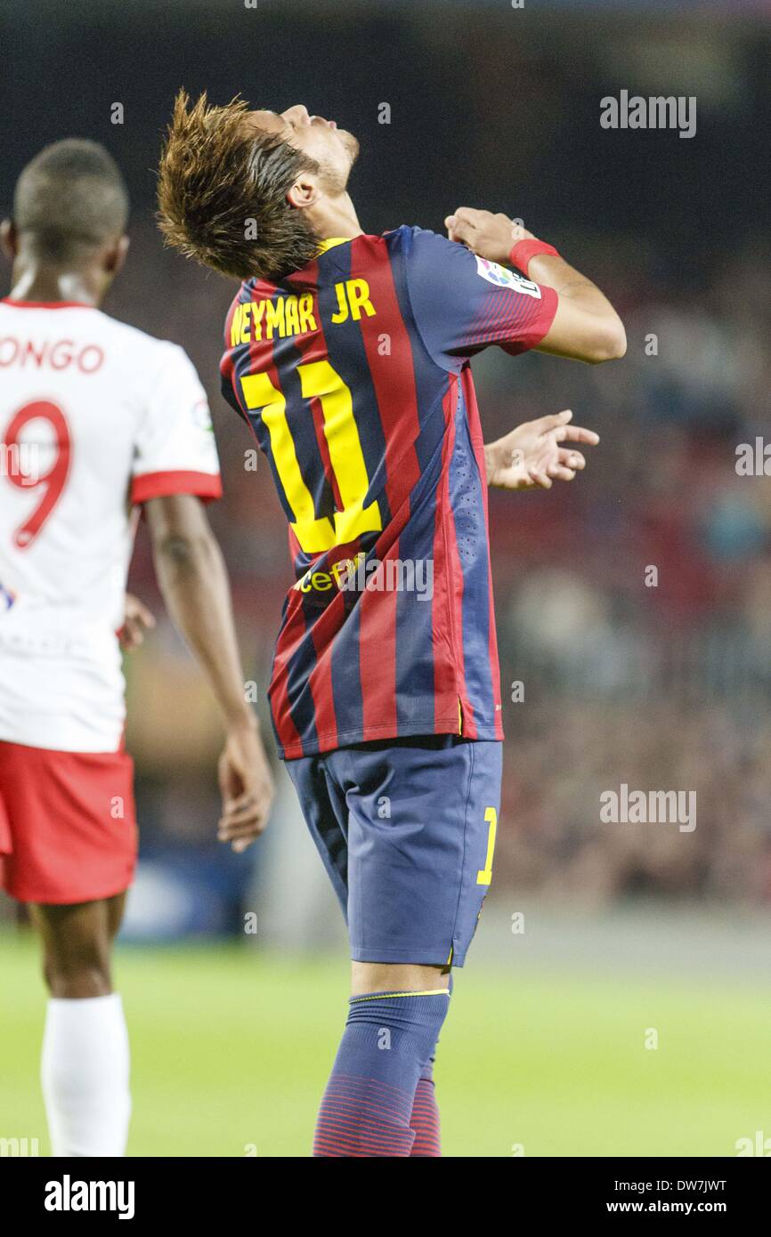 Barcellona, Spain. 2nd Mar, 2014. Neymar jr in the match of the day 26 of the Spanish Liga BBVA between FC Barcelona and U.D. Almeria, played at the Camp Nou stadium, the march 02, 2014. Credit:  Urbanandsport/NurPhoto/ZUMAPRESS.com/Alamy Live News Stock Photo