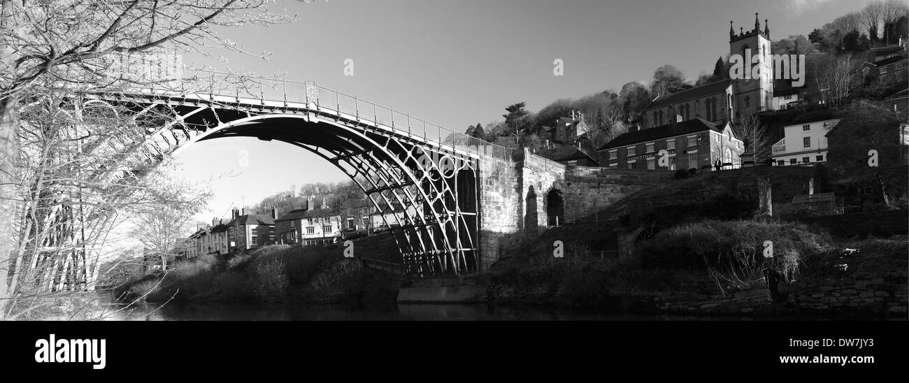 The first cast iron bridge in the world, crossing the river Severn, Coalbrookdale, Ironbridge