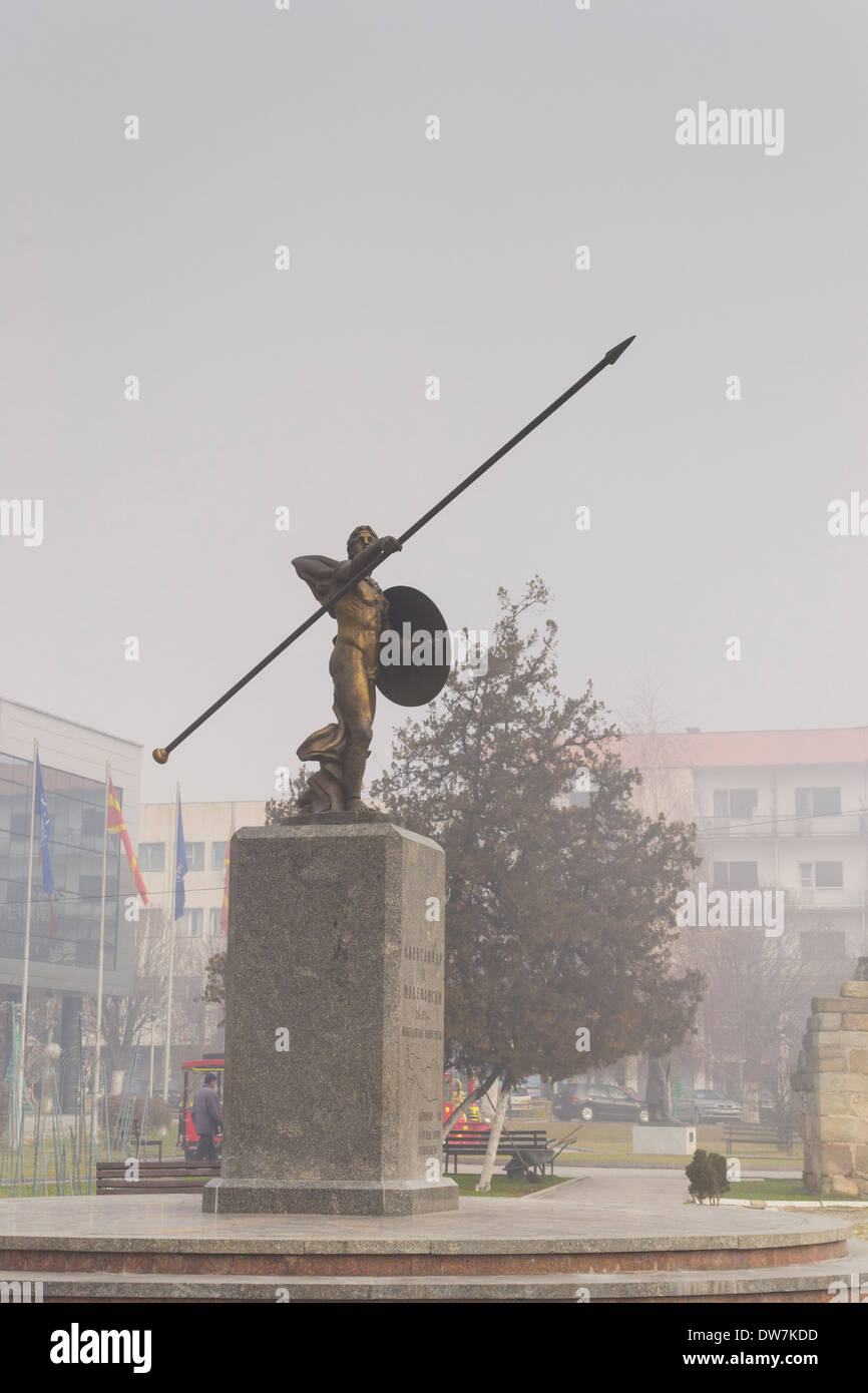 Alexander the Great statue in Prilep, Macedonia, FYROM Stock Photo