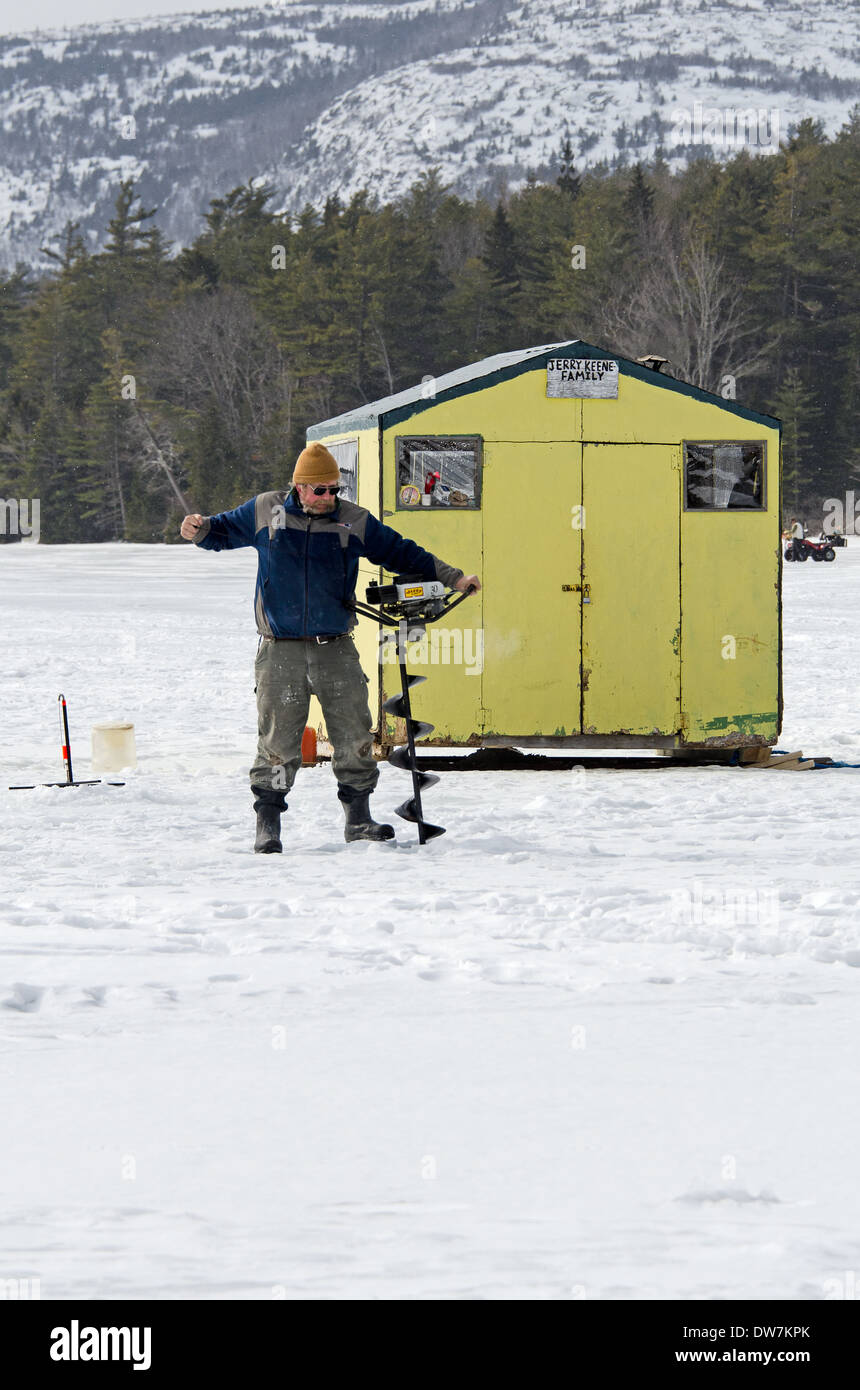 Man ice fishing hut hires stock photography and images Alamy