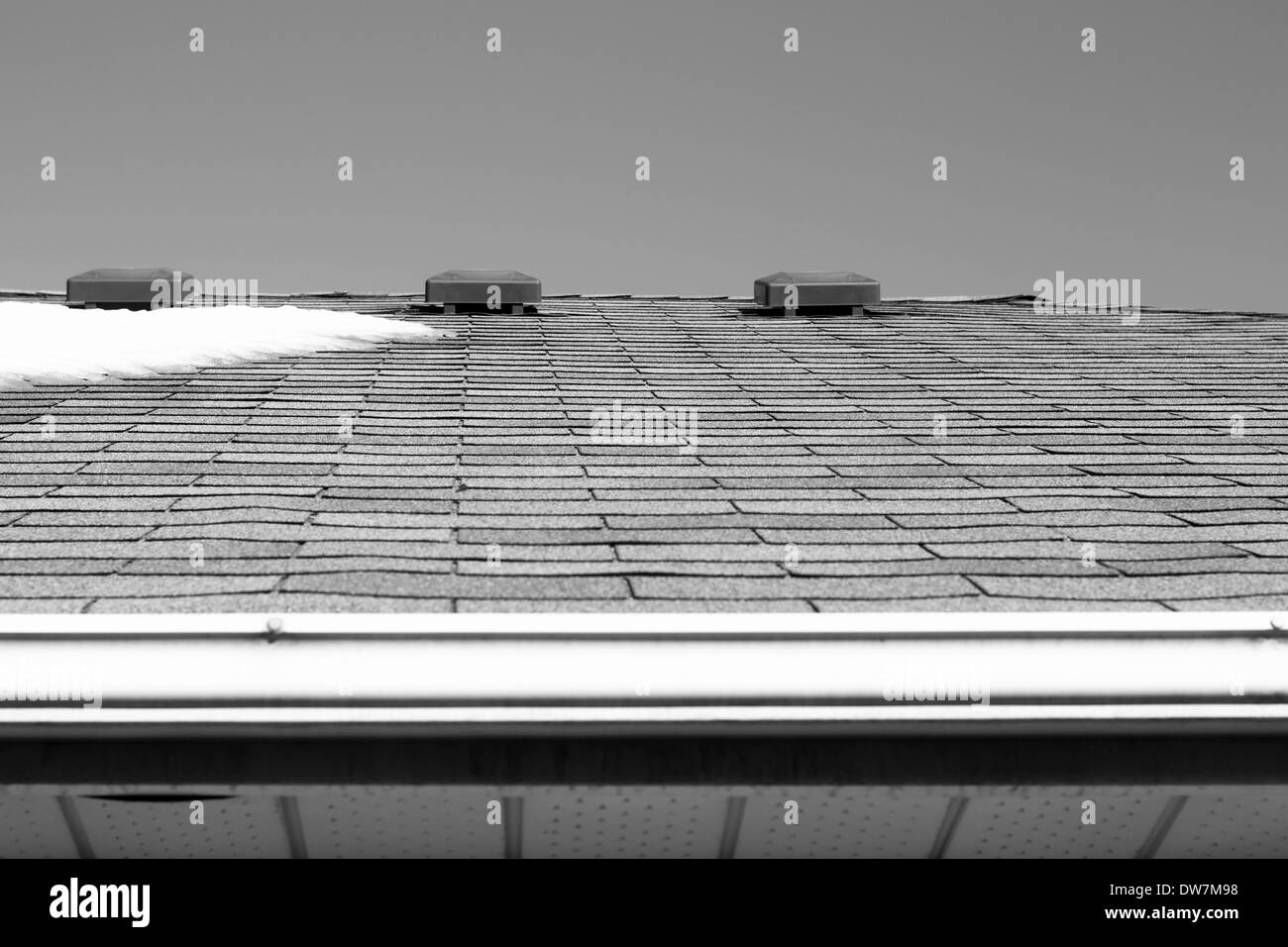 Melting snow on a roof Stock Photo Alamy