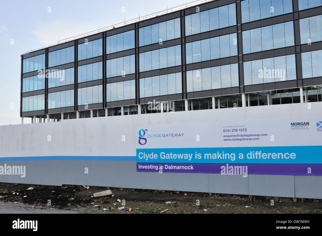 New building progress in the Clyde Gateway project Stock Photo