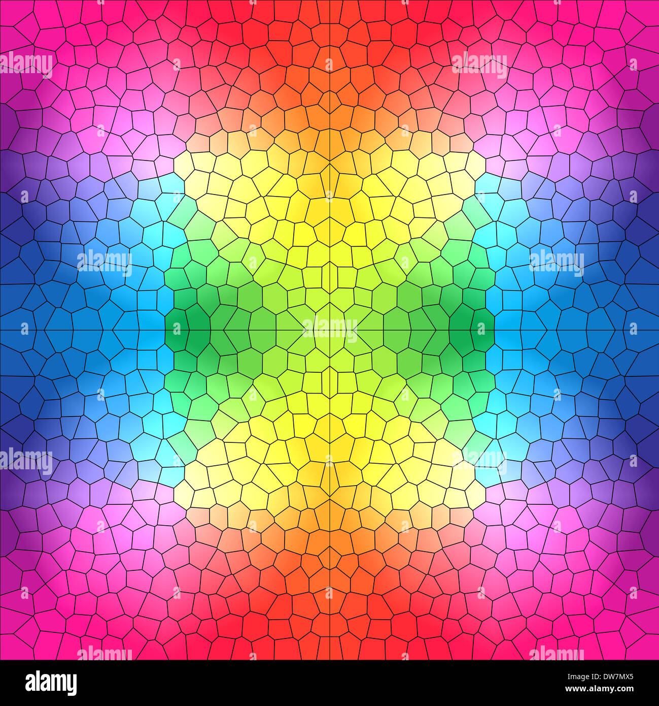 Stained glass pattern in bright rainbow colors Stock Photo - Alamy