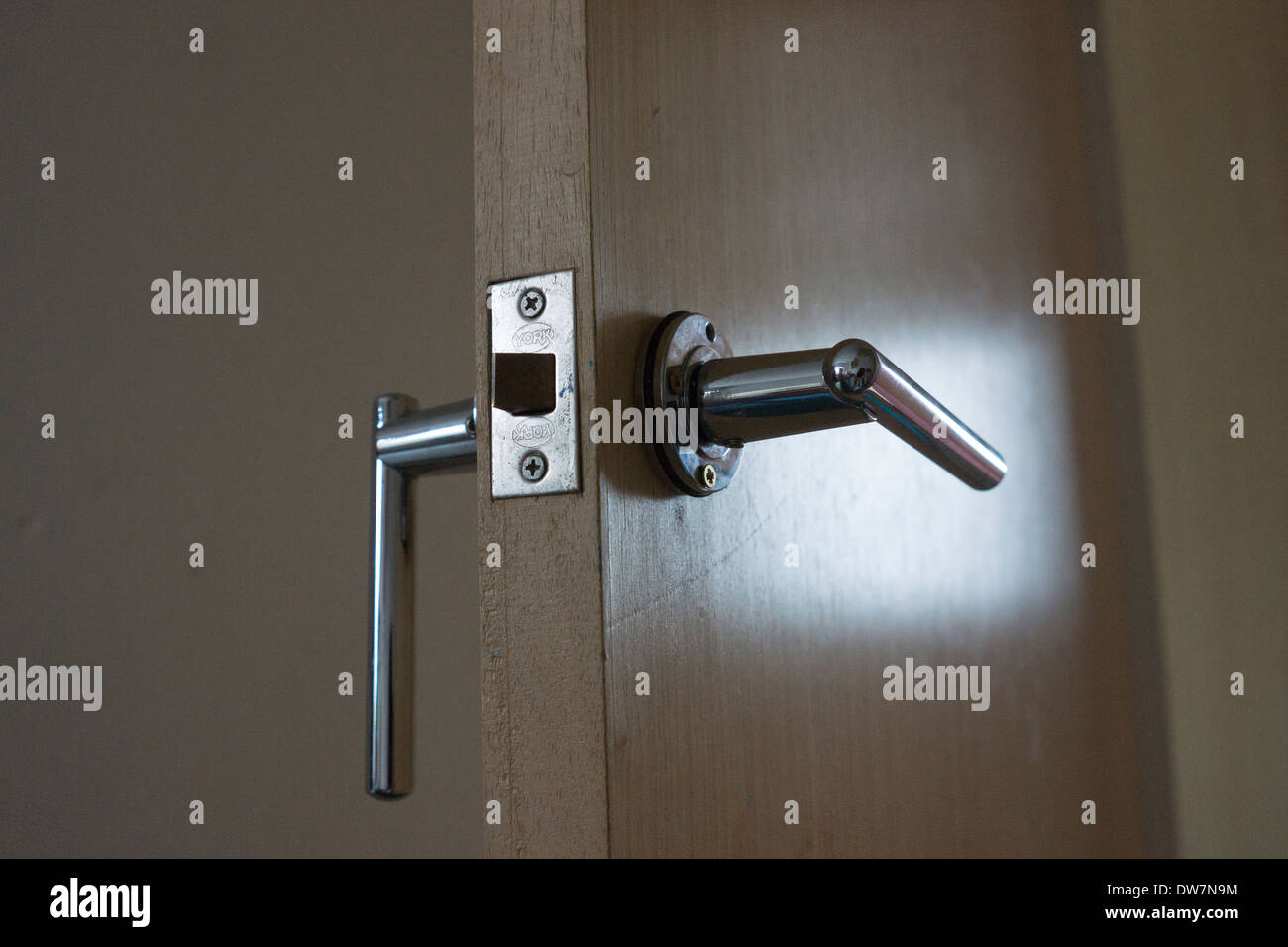 door handle handles lock grain broken fixed fix Stock Photo
