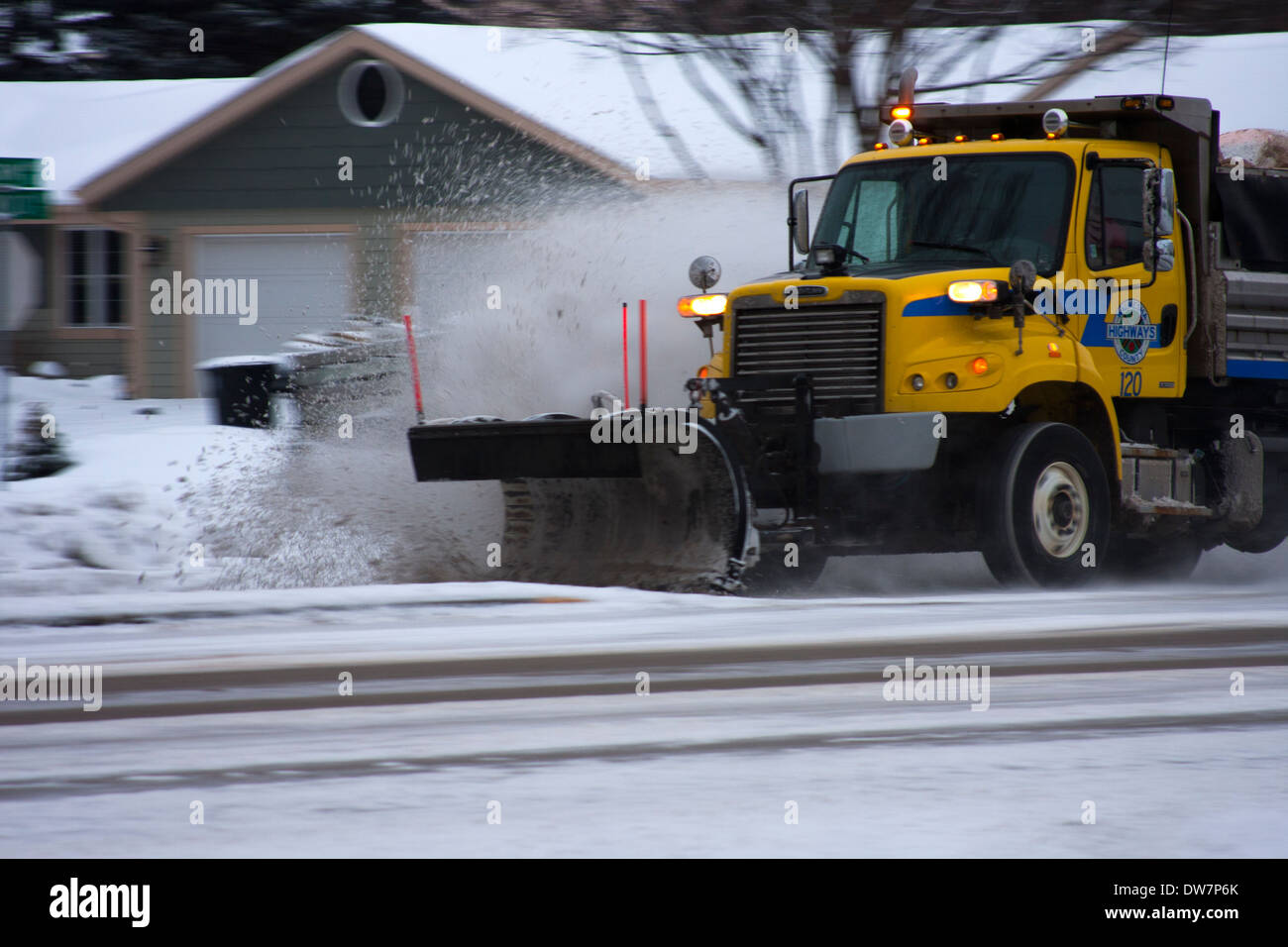 Snow plow plowing highway hires stock photography and images Alamy