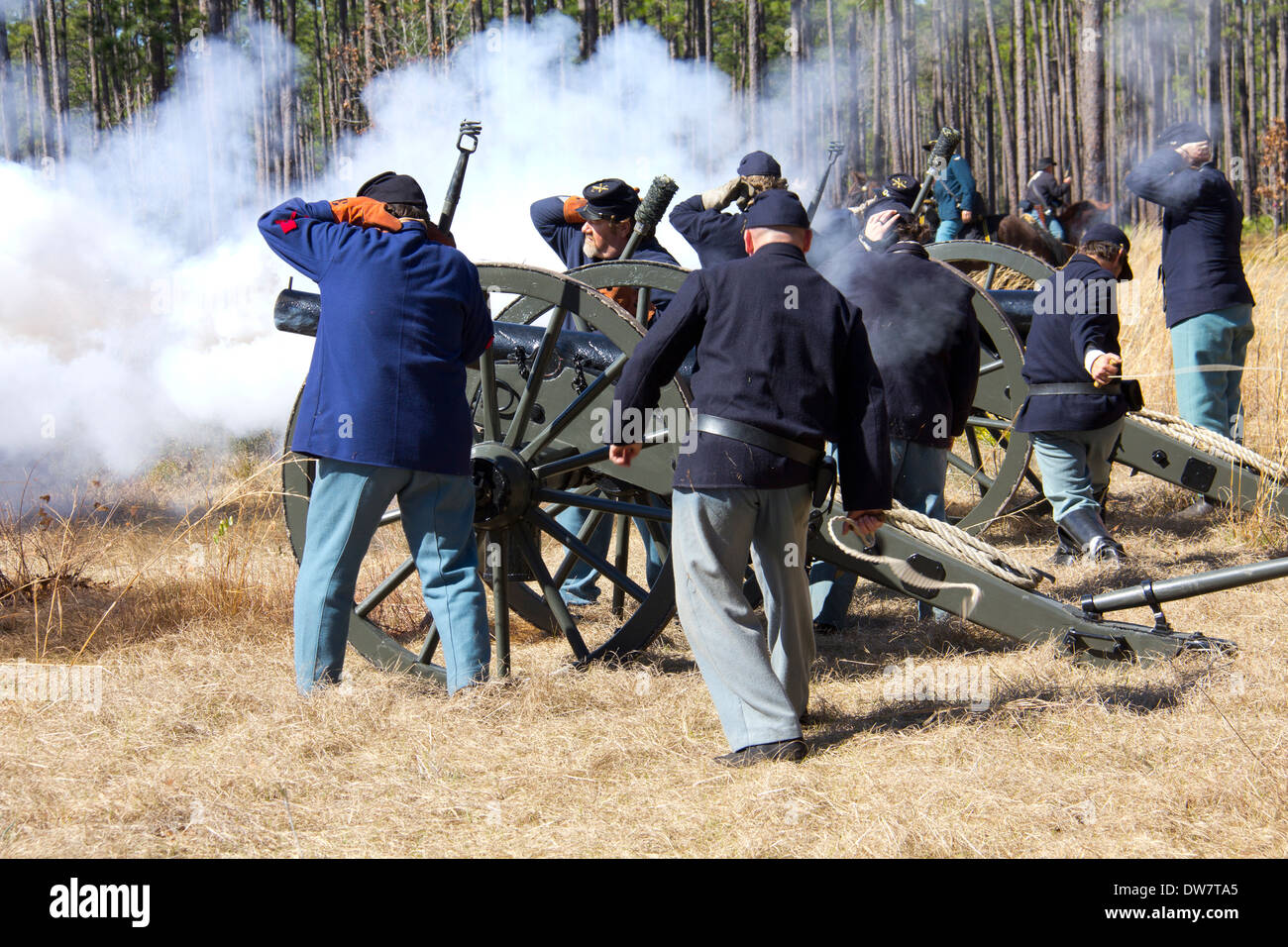 Reenactment at Olustee Battlefield Historic State Park near Lake City, Florida, USA Stock Photo