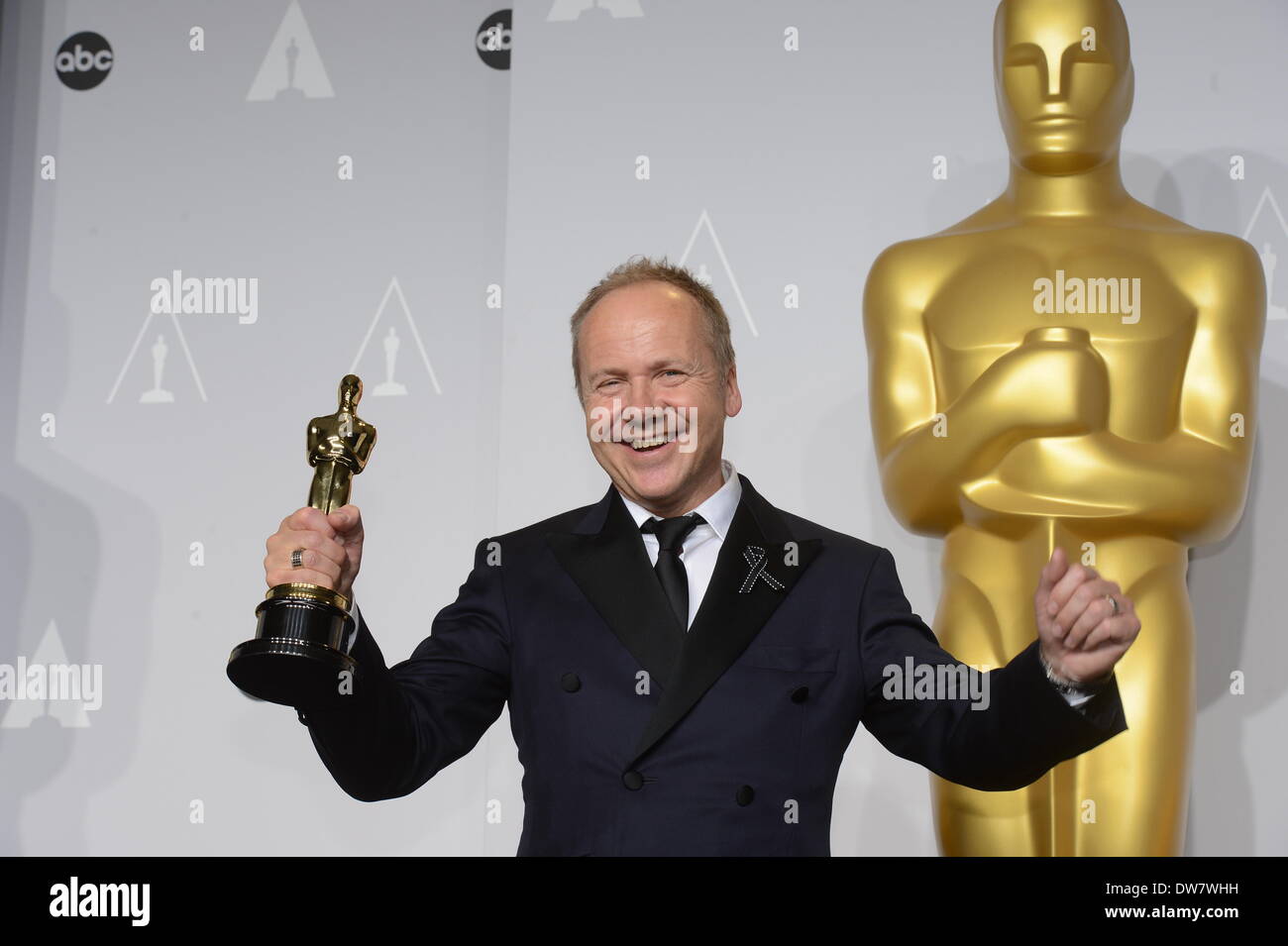Los Angeles, USA. 2nd Mar, 2014. Chris Munro poses after winning Best