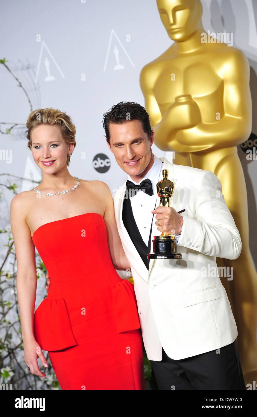 Los Angeles, CA. 2nd Mar, 2014. Jennifer Lawrence, presenter, Matthew
