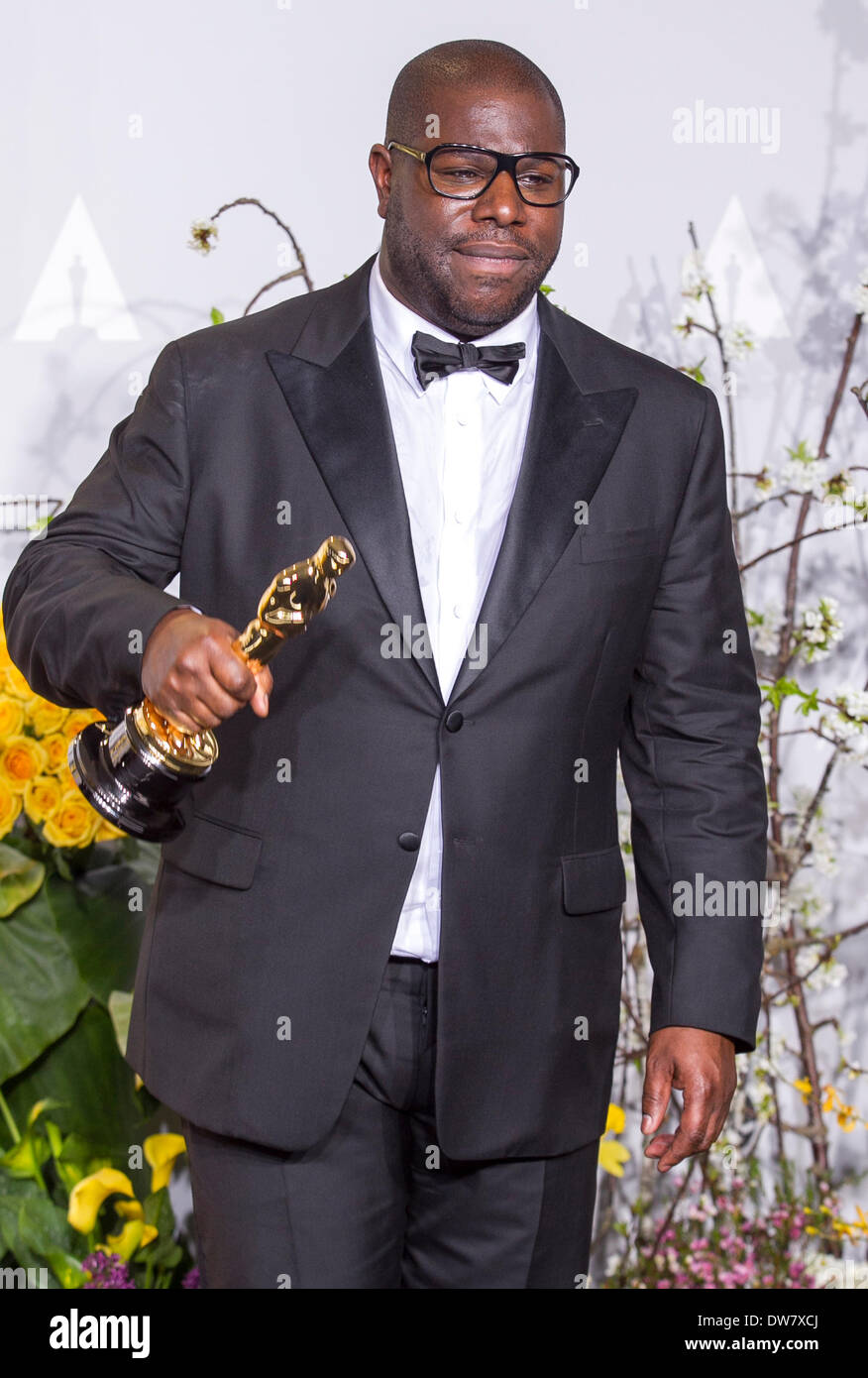 STEVE MCQUEEN 86TH ANNUAL ACADEMY AWARDS PRESSROOM LOS ANGELES  USA 02 March 2014 Stock Photo