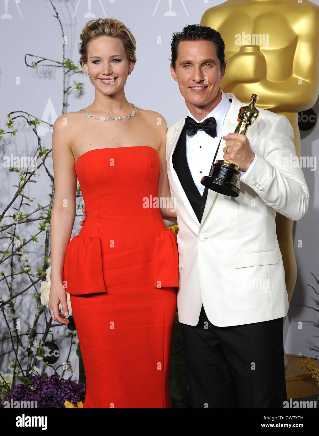 Hollywood, California, USA. 2nd Mar, 2014. Jennifer Lawrence & Matthew