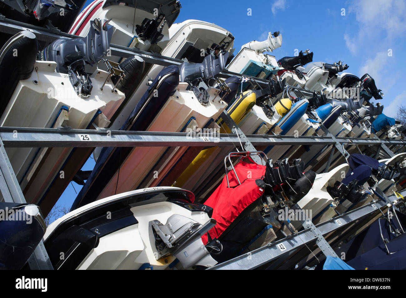 "Dry stack" storage facility for RIB's and small day boats. Universal