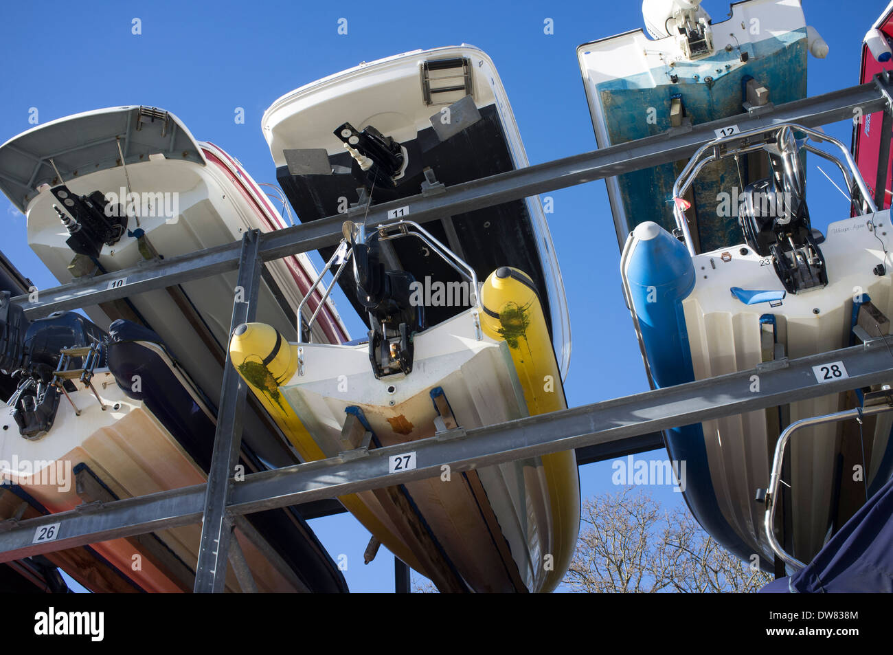 "Dry stack" storage facility for RIB's and small day boats. Universal