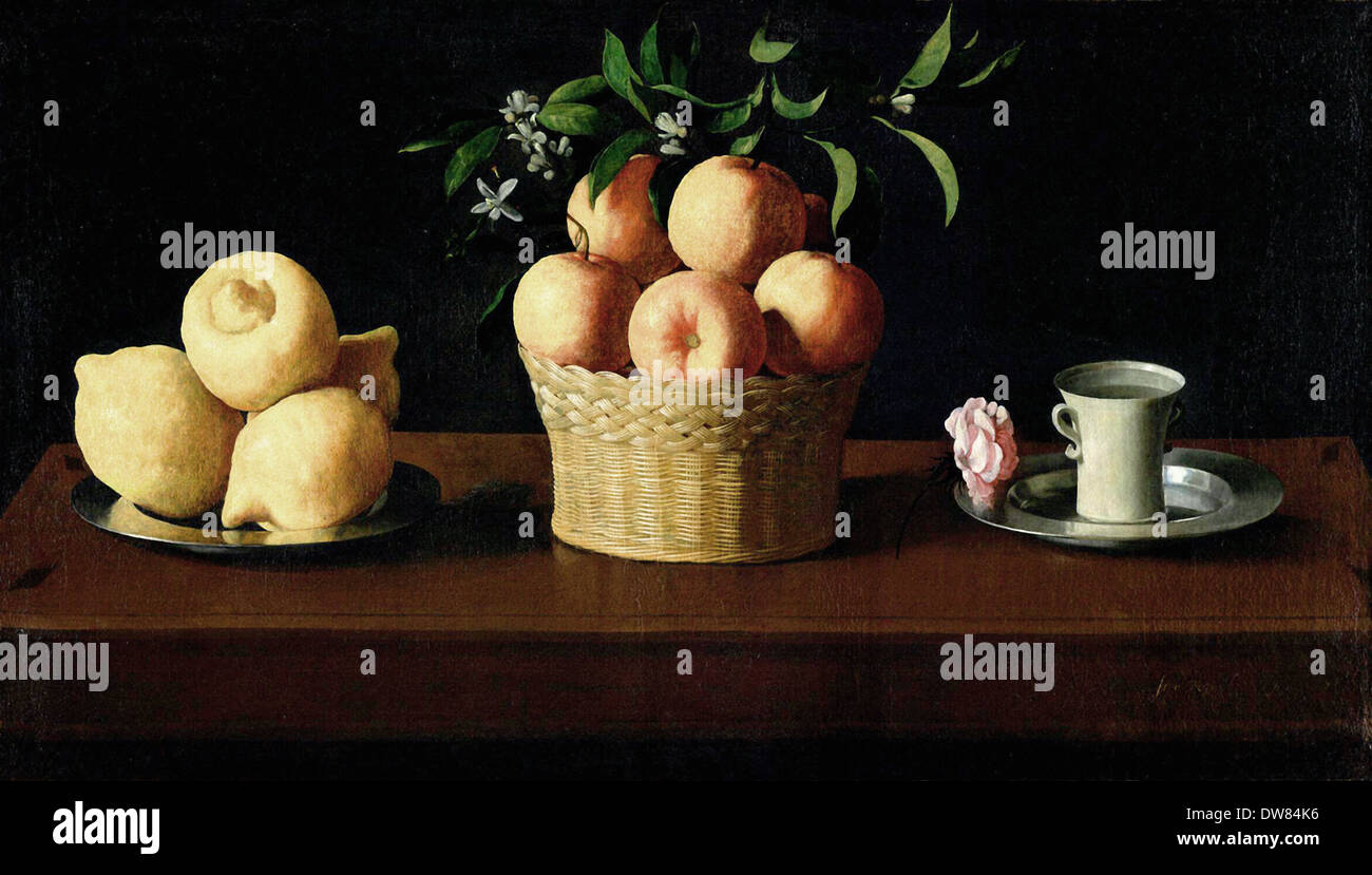 Francisco De Zurbaran Still Life With Lemons Hi res Stock Photography francisco-de-zurbaran-still-life-with-lemons-hi-res-stock-photography