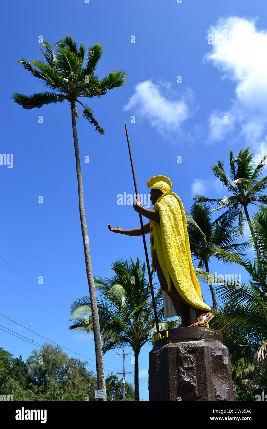 Original King Kamehameha I Statue, Kapaau, Big Island, Hawaii, USA 