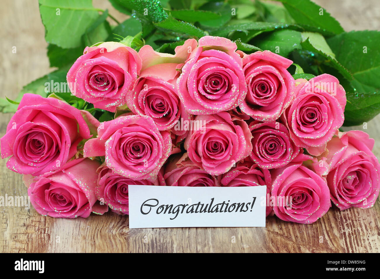 Congratulations with flower hi-res stock photography and images ...