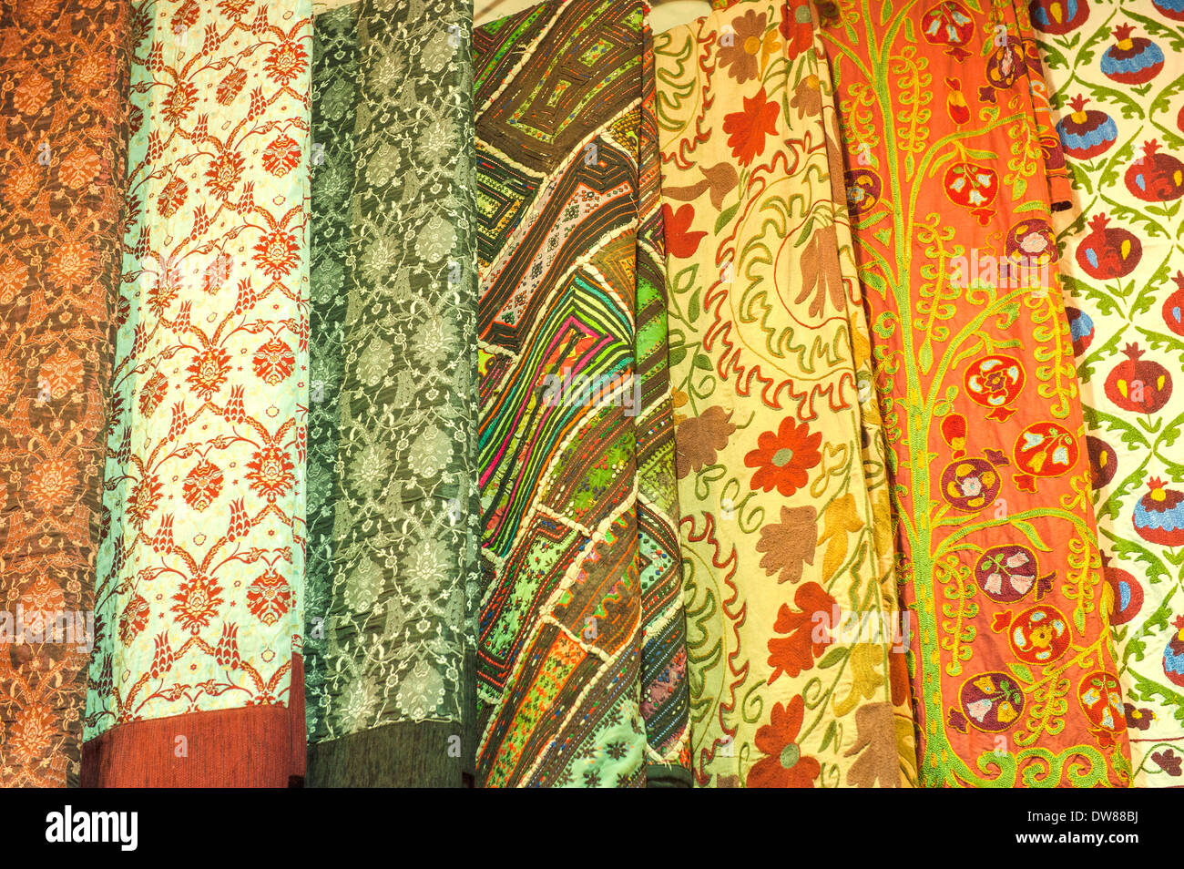 Grand bazaar, Textile market, Istanbul, Turkey Stock Photo Alamy