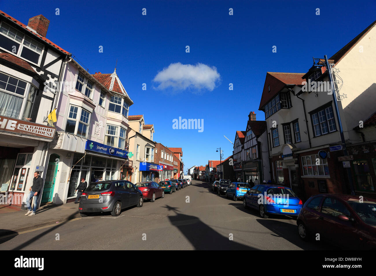 Sheringham high Street, Norfolk, England, UK Stock Photo Alamy