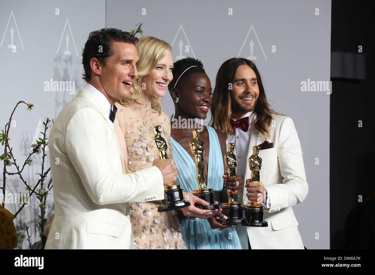 Los Angeles, USA. 02nd Mar, 2014. All winners in acting categories
