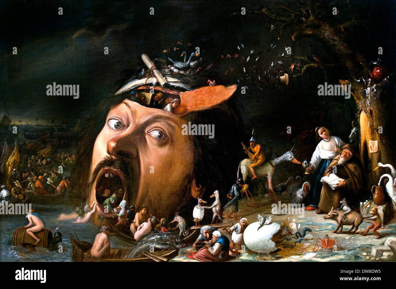 The Temptation of Saint Anthony 1650  Joos van Craesbeeck  1605 - 1661 Flemish Belgian Belgium Stock Photo
