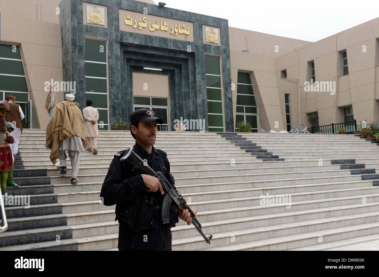 The Peshawar High court seen desolated during strike called by Pakistan