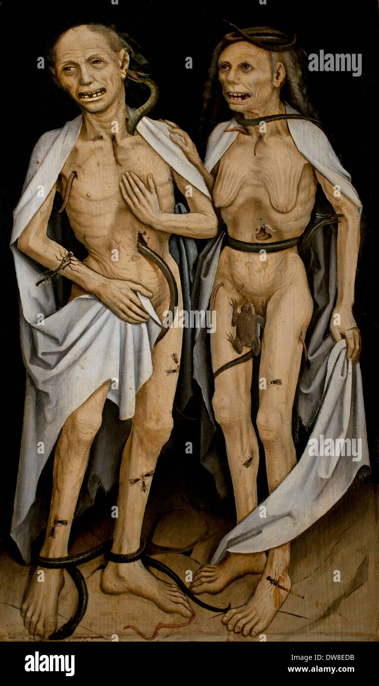 Deceased Lovers  1470 Upper Rhine German Germany France French Stock Photo